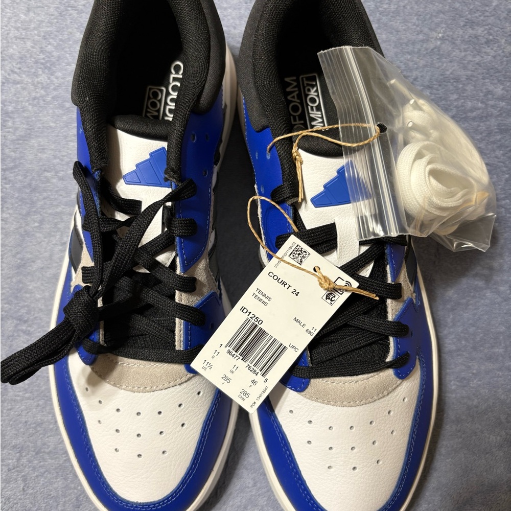 adidas Men's Black, Blue, and White Sneakers